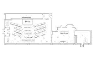 Classroom Style Layout for 150 People