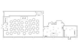 Layout for 256 People inside The Bond